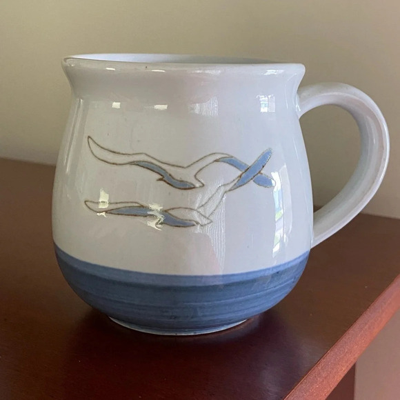 Vintage Otagiri Original Speckled Flying Seagull Bird Mug Made in Japan Retro - Picture 1 of 7